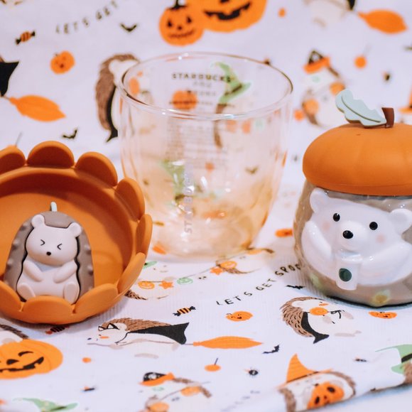 Starbucks Acorn Glass Mug with Hedgehog Tea Strainer - Picture 6 of 7